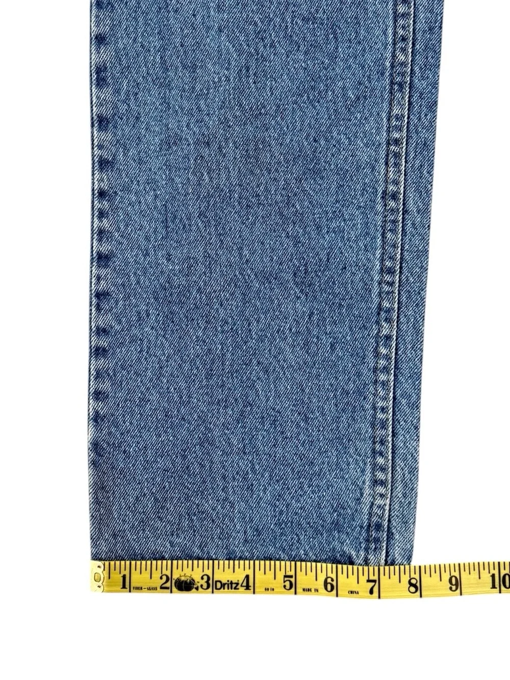 Vintage Lee USA Union Made Straight Leg Jeans 34x34 Fits 32x32 Medium Blue Wash - Picture 13 of 15